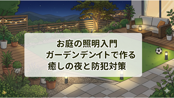【お庭の照明入門】置くだけでホテルライクな空間に♪ガーデンライトで作る癒しの夜と防犯対策