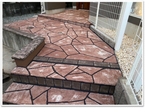 三田市H様邸　ローラーストーンでお洒落アプローチ(≧▽≦)